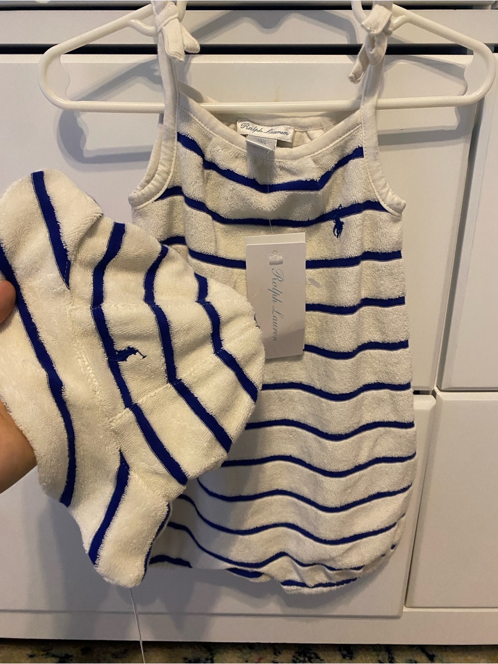 Ralph Lauren Striped Terrycloth Set / Size 6m / NWT